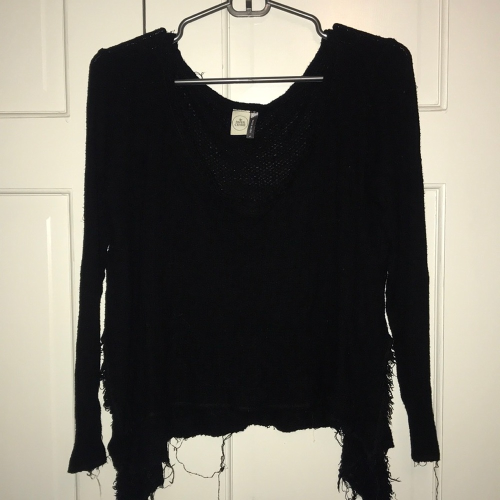 Paper crane wide neck long sleeve